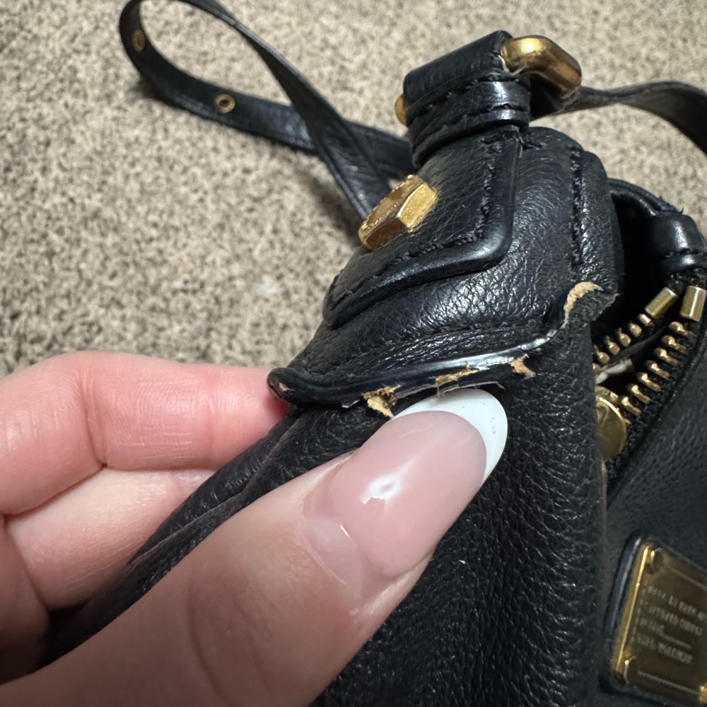 Marc by Marc Jacobs Classic Q Natasha black pebbled leather crossbody bag - Picture 5 of 12